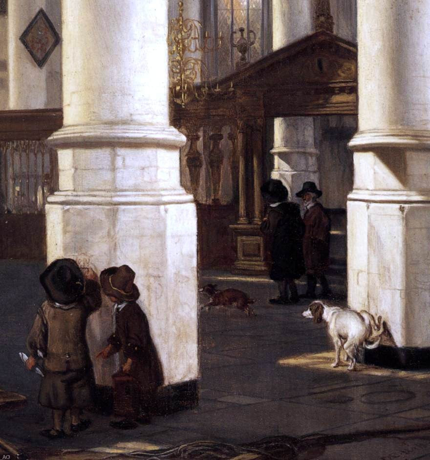 Emanuel De Witte Interior of the Oude Kerk, Delft (detail) - Canvas Print