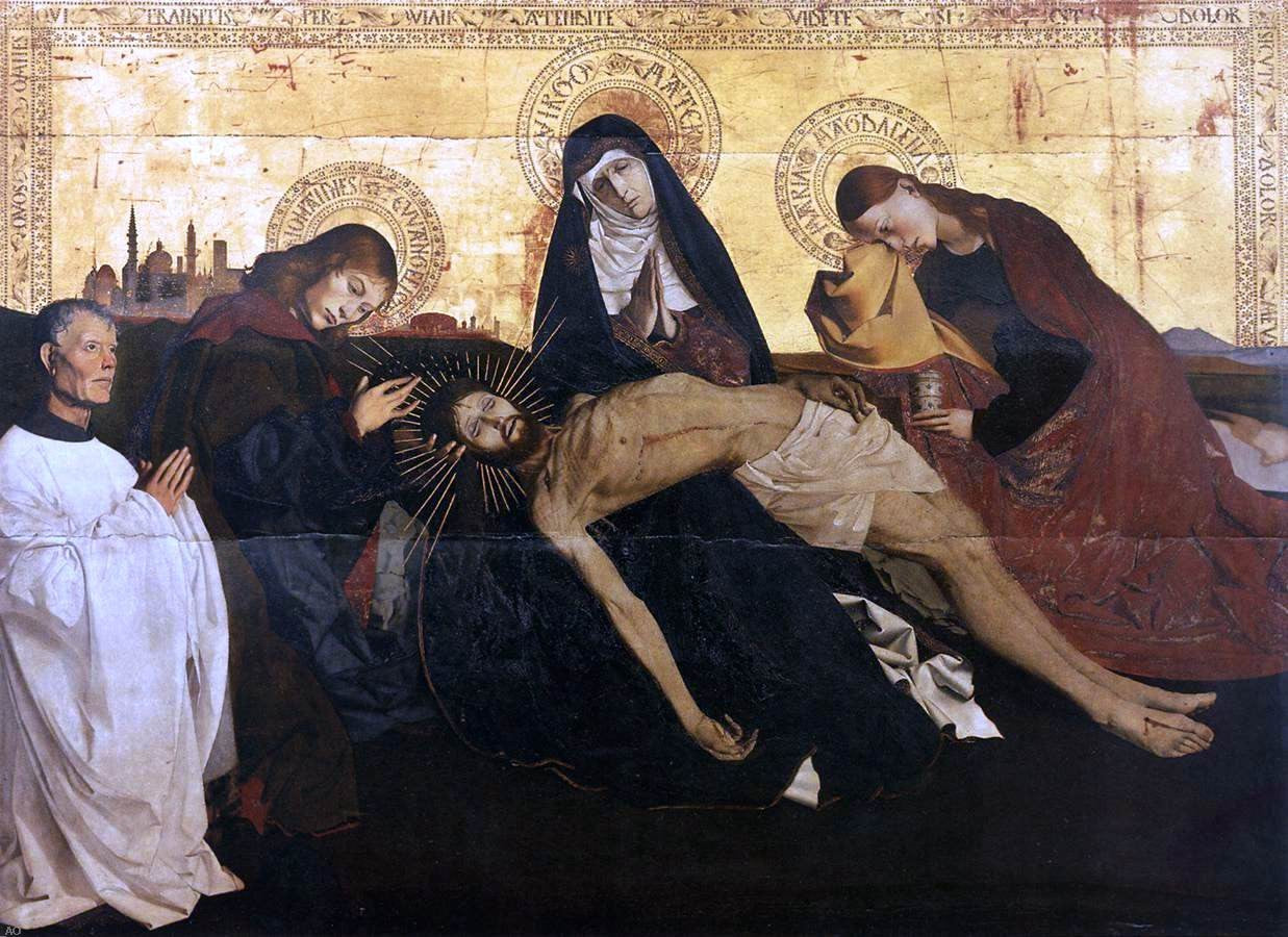 Enguerrand Charonton Pieta de Villeneuve-les-Avignon - Canvas Print