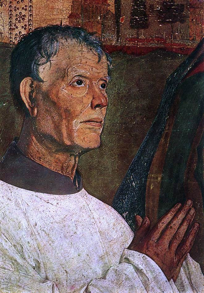 Enguerrand Charonton Pieta de Villeneuve-les-Avignon (detail) - Canvas Print