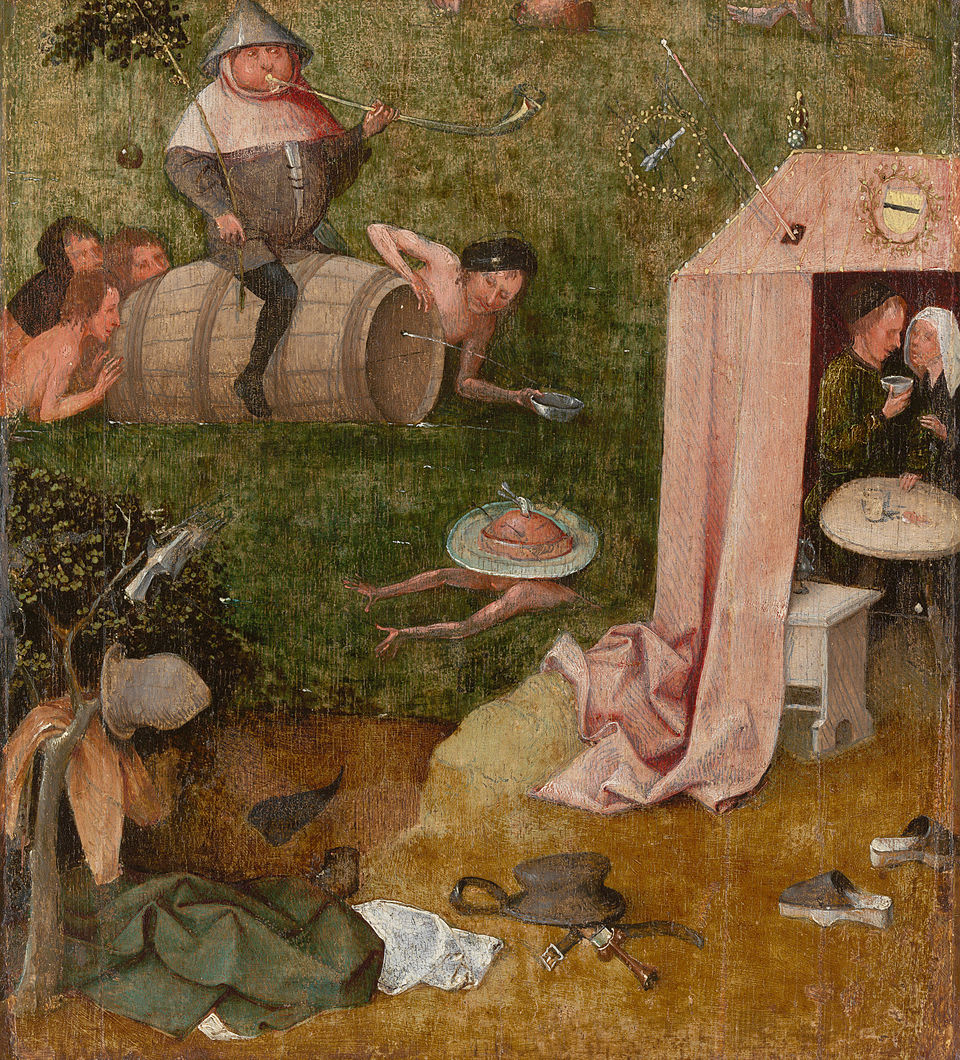 Hieronymus Bosch Allegory of Gluttony and Lust - Canvas Print