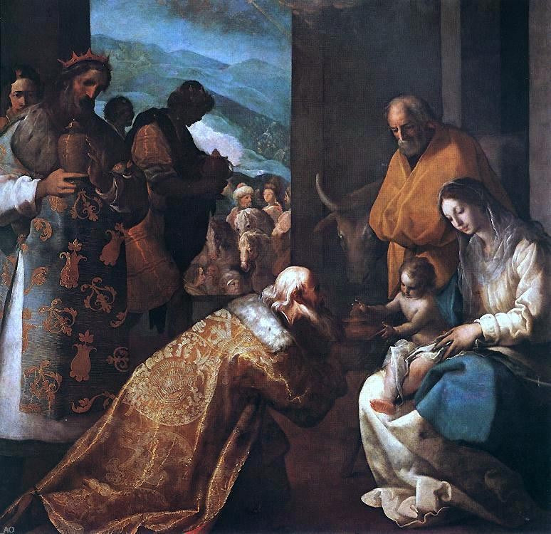 Eugenio Cajes The Adoration of the Magi - Canvas Print