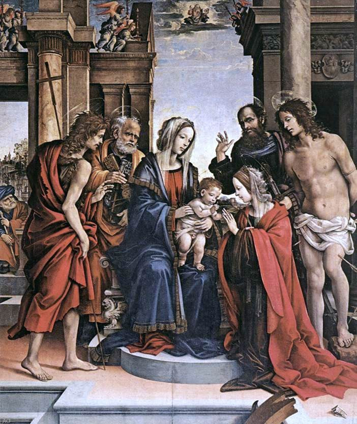Filippino Lippi The Marriage of St Catherine - Canvas Print