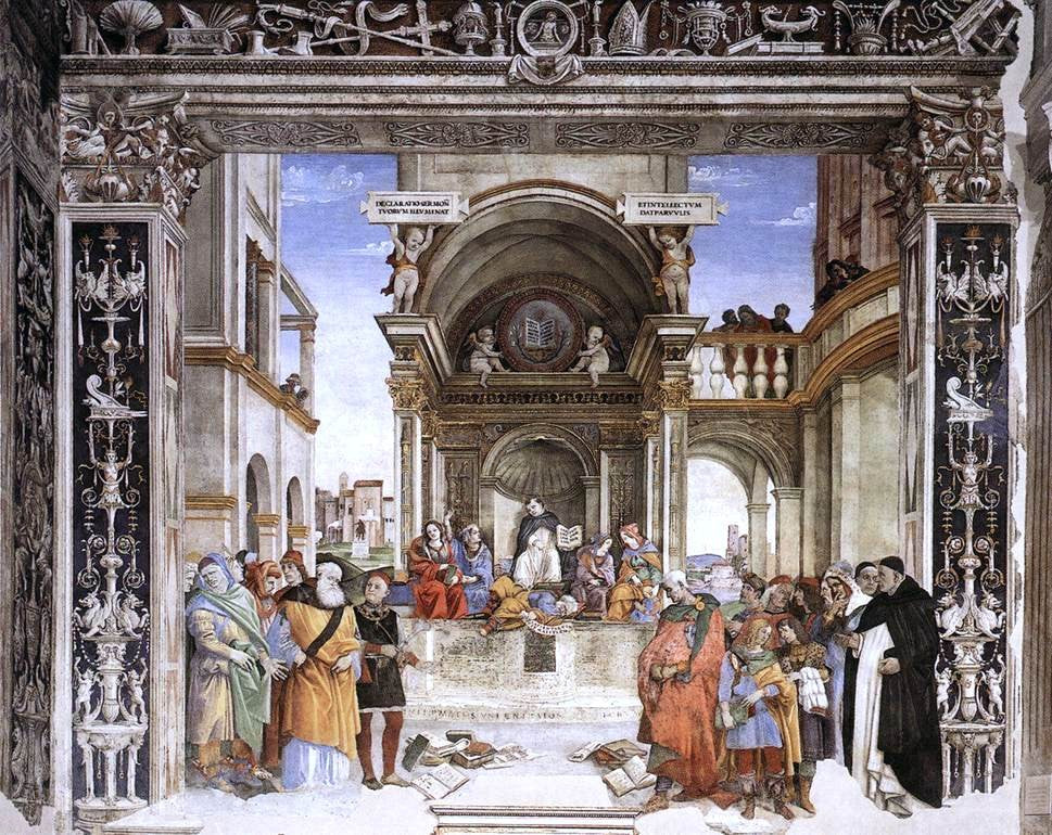 Filippino Lippi Triumph of St Thomas Aquinas over the Heretics - Canvas Print