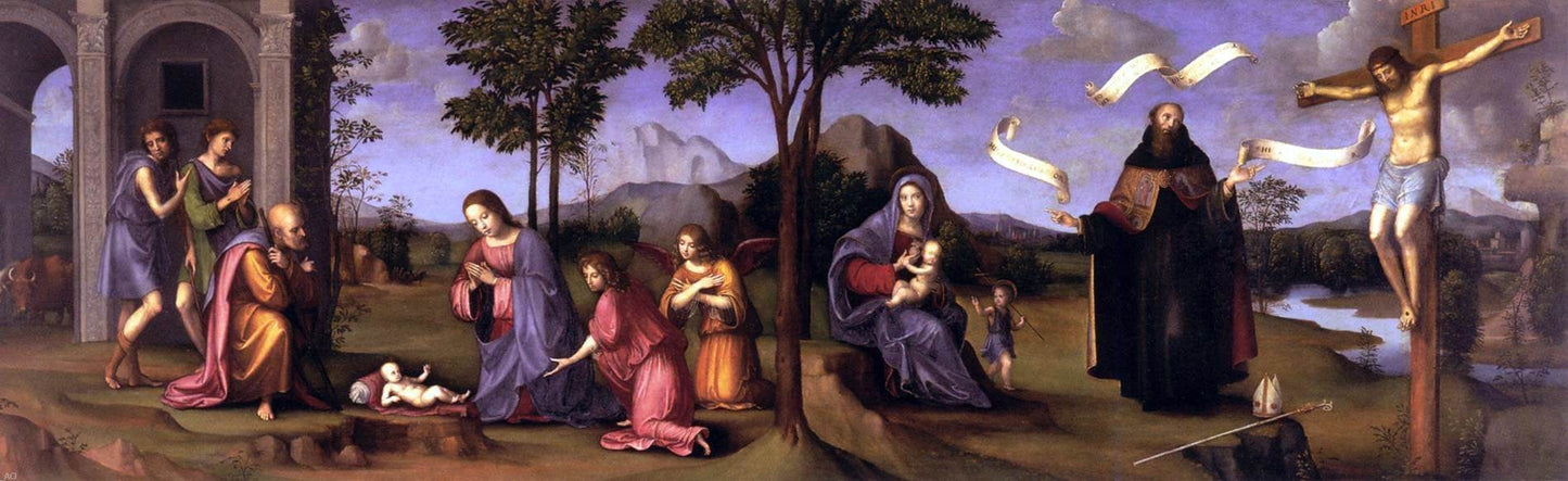 Francesco Francia Adoration of the Child - Canvas Print