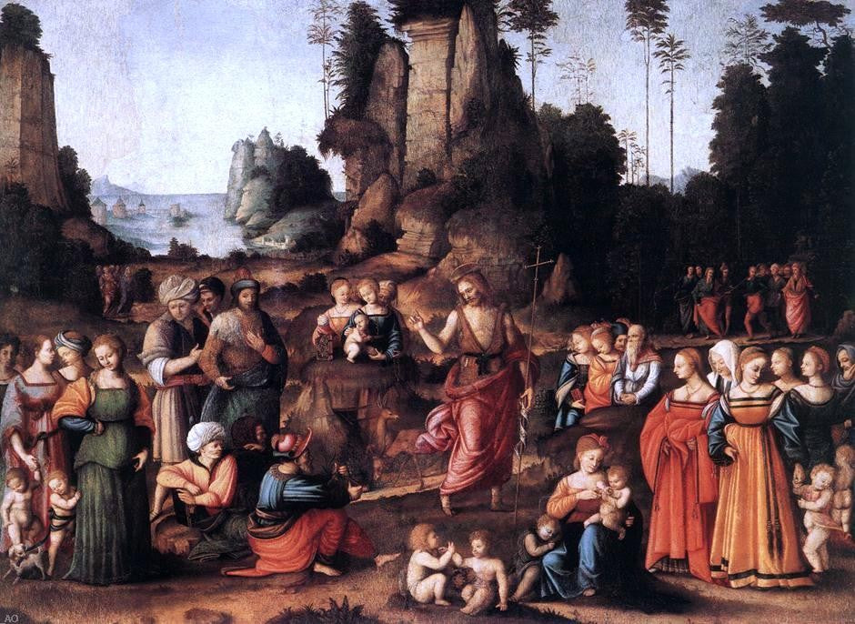 II Francesco Ubertini Bacchiacca The Preaching of Saint John the Baptist - Canvas Print