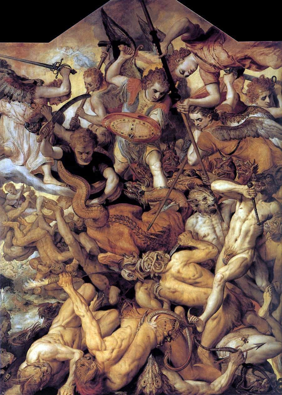 The Elder Frans Floris The Fall of the Rebellious Angels - Canvas Print