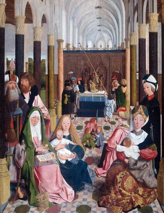 Geertgen Sint Jans The Holy Kinship - Canvas Print