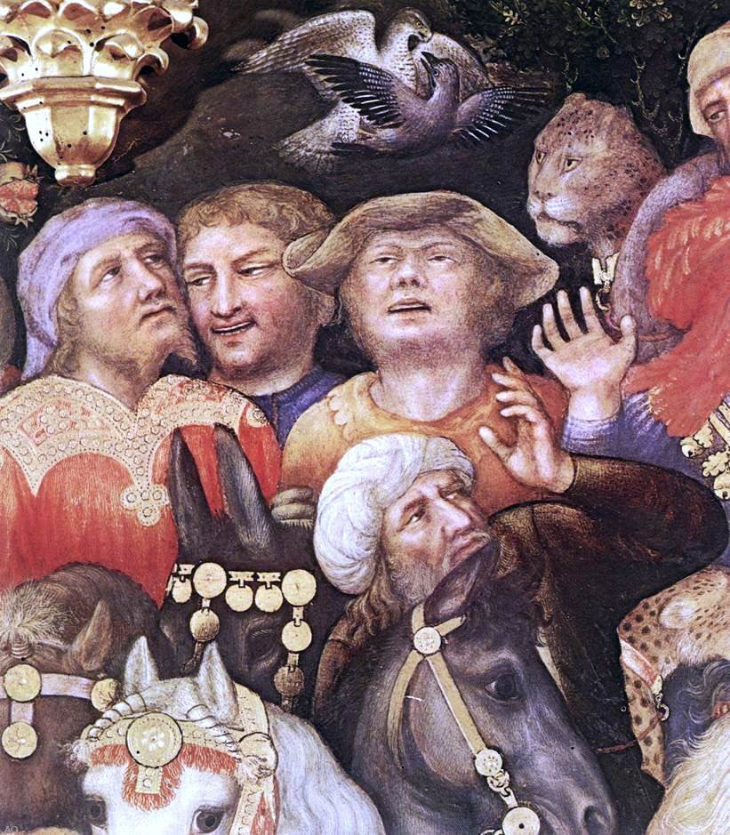 Gentile Da Fabriano Adoration of the Magi (detail) - Canvas Print