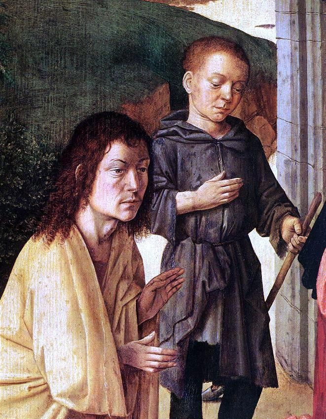 Gerard David The Nativity - detail - Canvas Print