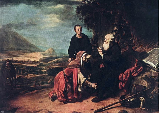 Gerbrand Van den Eeckhout Prophet Eliseus and the Woman of Sunem - Canvas Print