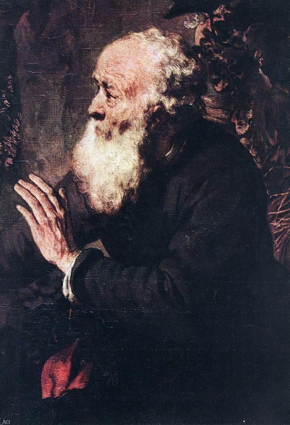 Gerbrand Van den Eeckhout Prophet Eliseus and the Woman of Sunem (detail) - Canvas Print