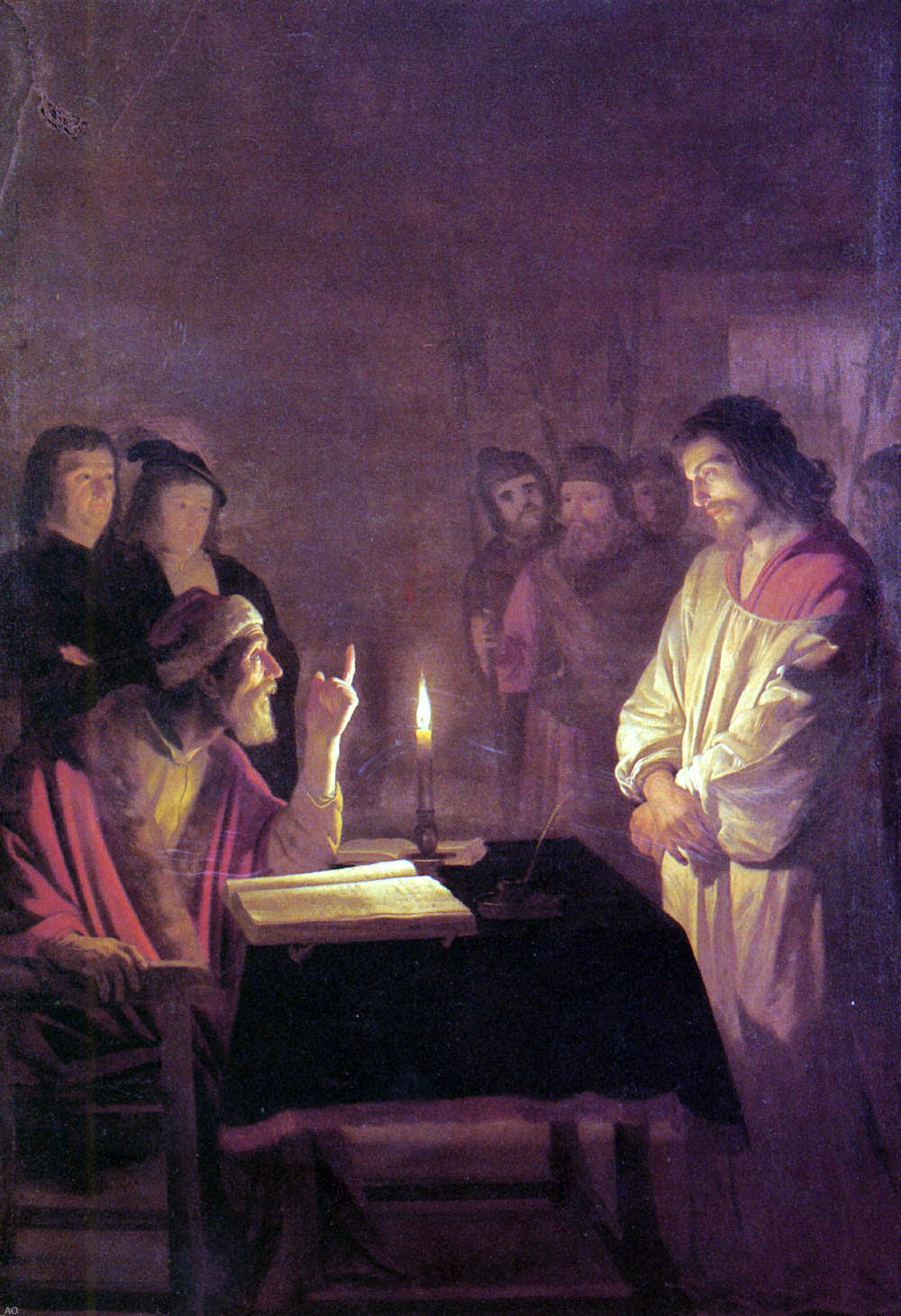 Gerrit Van Honthorst Christ before the High Priest - Canvas Print