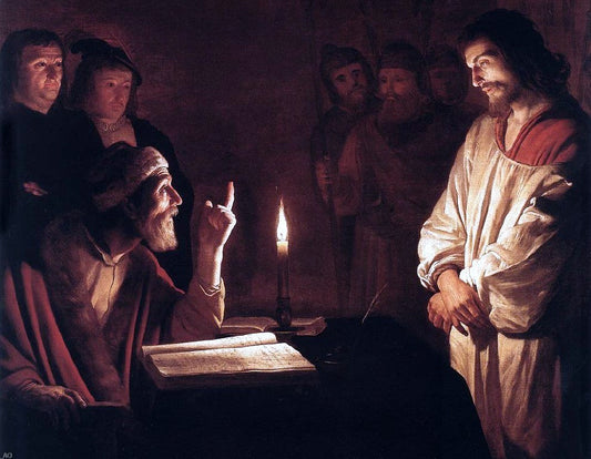 Gerrit Van Honthorst Christ before the High Priest (detail) - Canvas Print