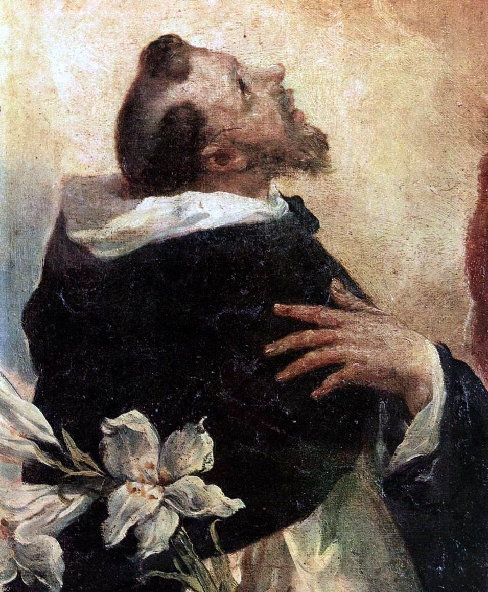 Giovanni Antonio Guardi Virgin and Child with Sts Dominic and Rosa of Lima (detail) - Canvas Print