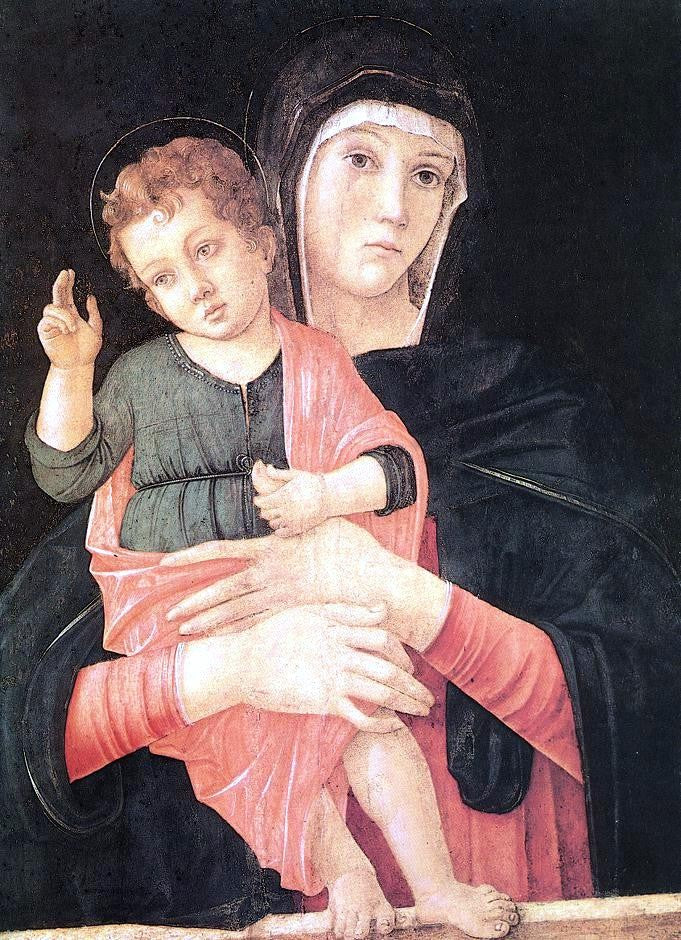Giovanni Bellini Madonna with Child Blessing - Canvas Print