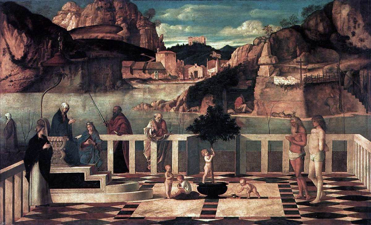 Giovanni Bellini Sacred Allegory - Canvas Print