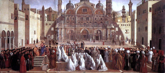 Giovanni Bellini Sermon of St Mark in Alexandria - Canvas Print