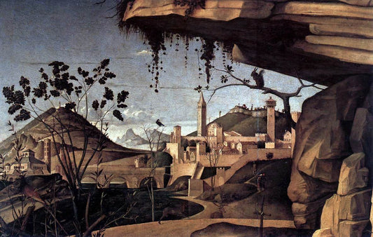 Giovanni Bellini St Jerome Reading in the Countryside (detail) - Canvas Print