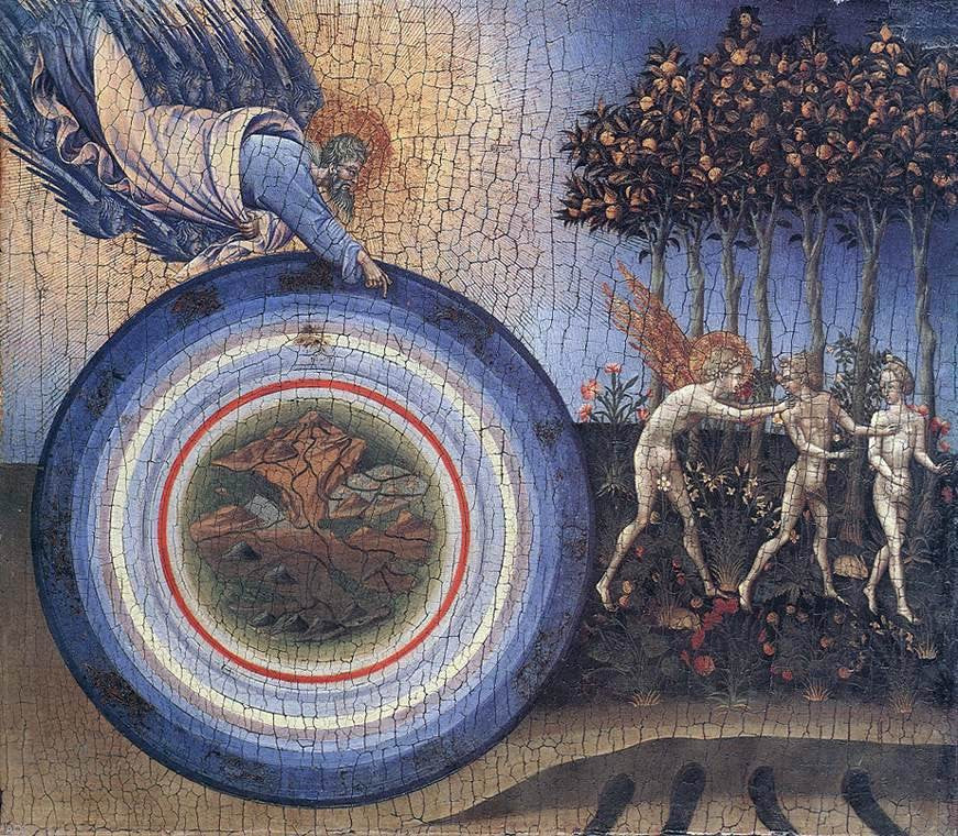 Giovanni Di Paolo The Creation and the Expulsion from the Paradise - Canvas Print