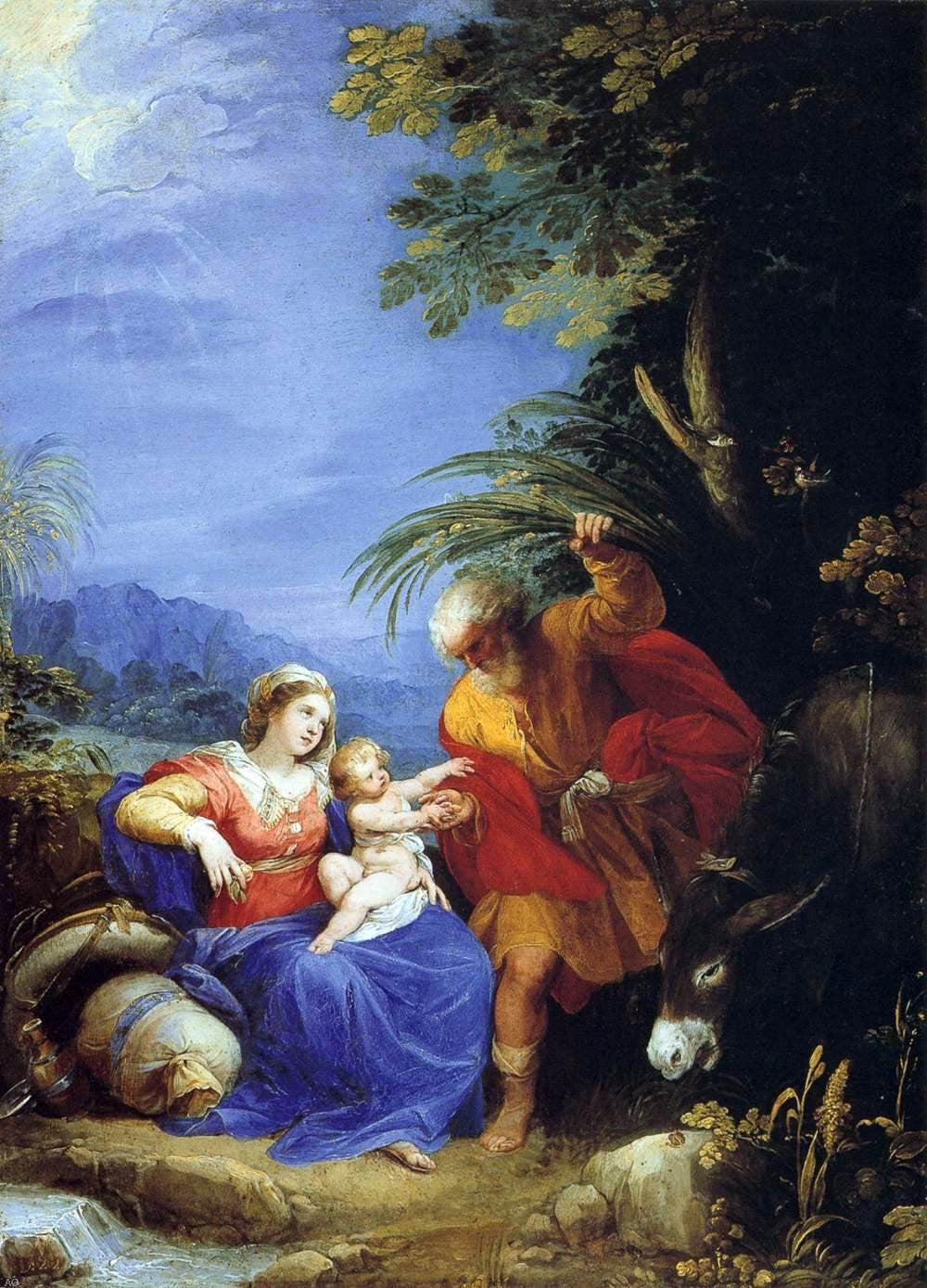 Giuseppe Cesari The Rest on the Flight into Egypt - Canvas Print