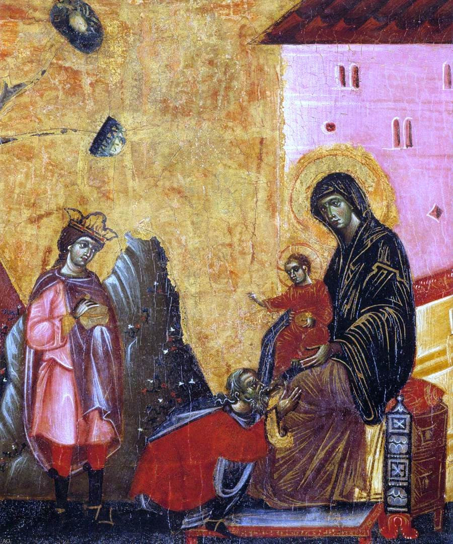 Guido Da siena Adoration of the Magi (detail) - Canvas Print