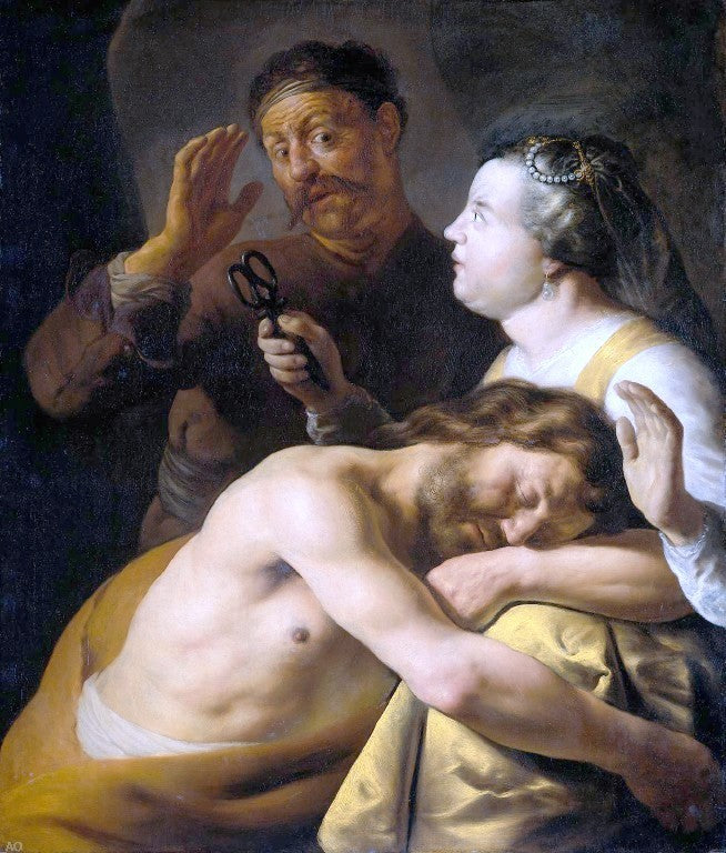Jan Lievens Samson and Delilah - Canvas Print
