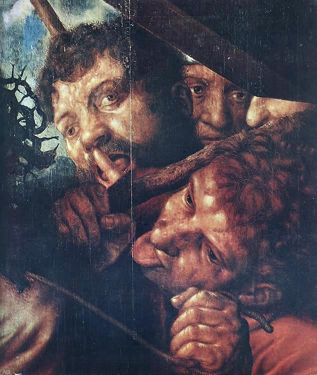 Jan Sanders Van Hemessen Christ Carrying the Cross (detail) - Canvas Print