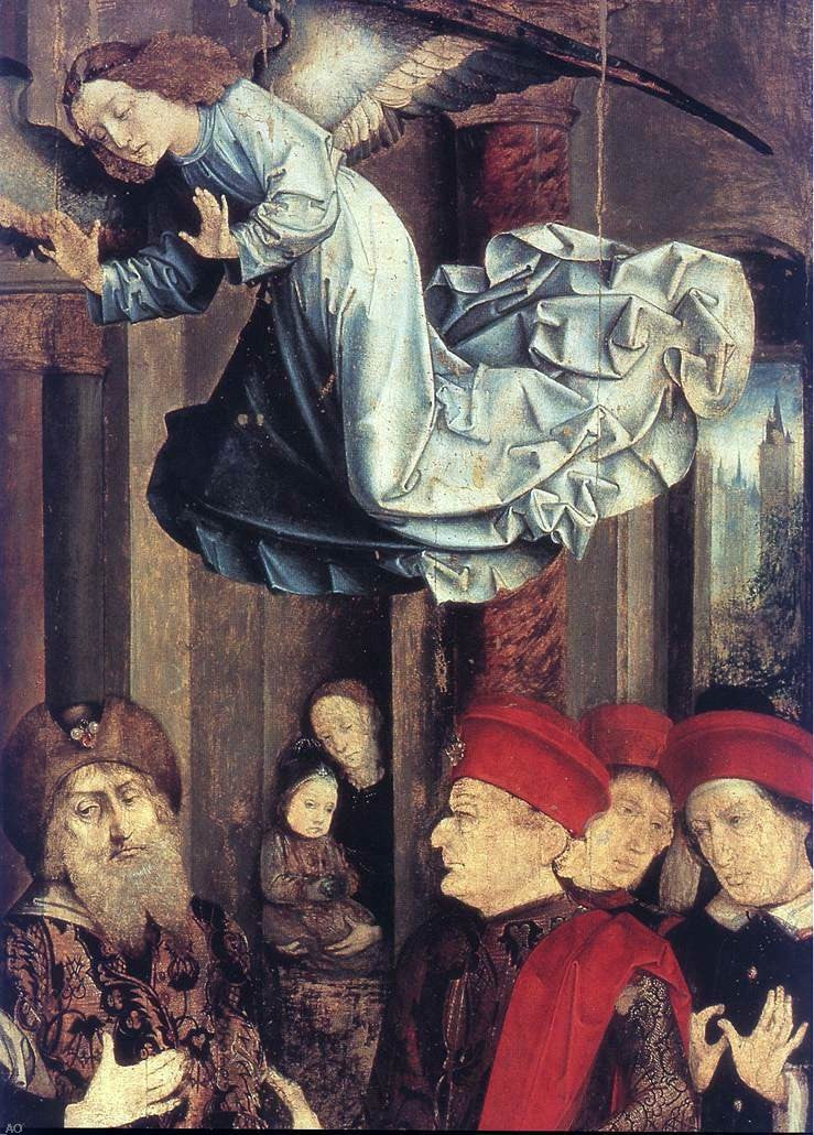 Joos Van Wassenhove The Institution of the Eucharist (detail) - Canvas Print