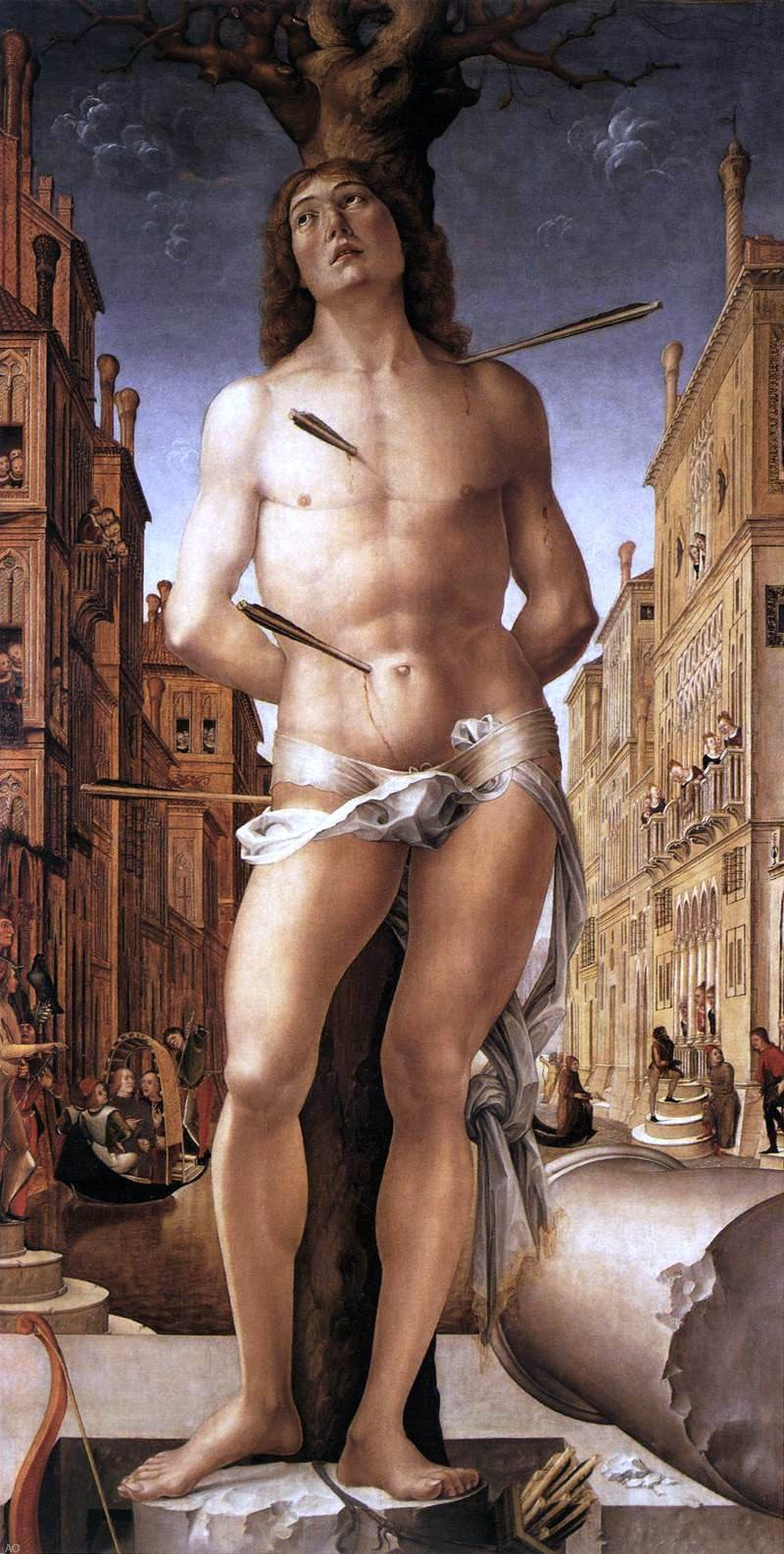 Liberale Da Verona St Sebastian - Canvas Print
