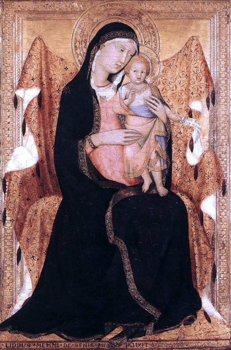 Lippo Memmi Virgin and Child - Canvas Print