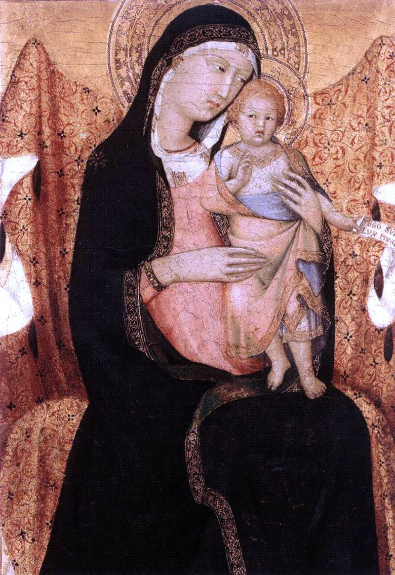 Lippo Memmi Virgin and Child (detail) - Canvas Print