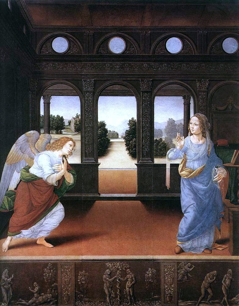 Lorenzo Di Credi Annunciation - Canvas Print