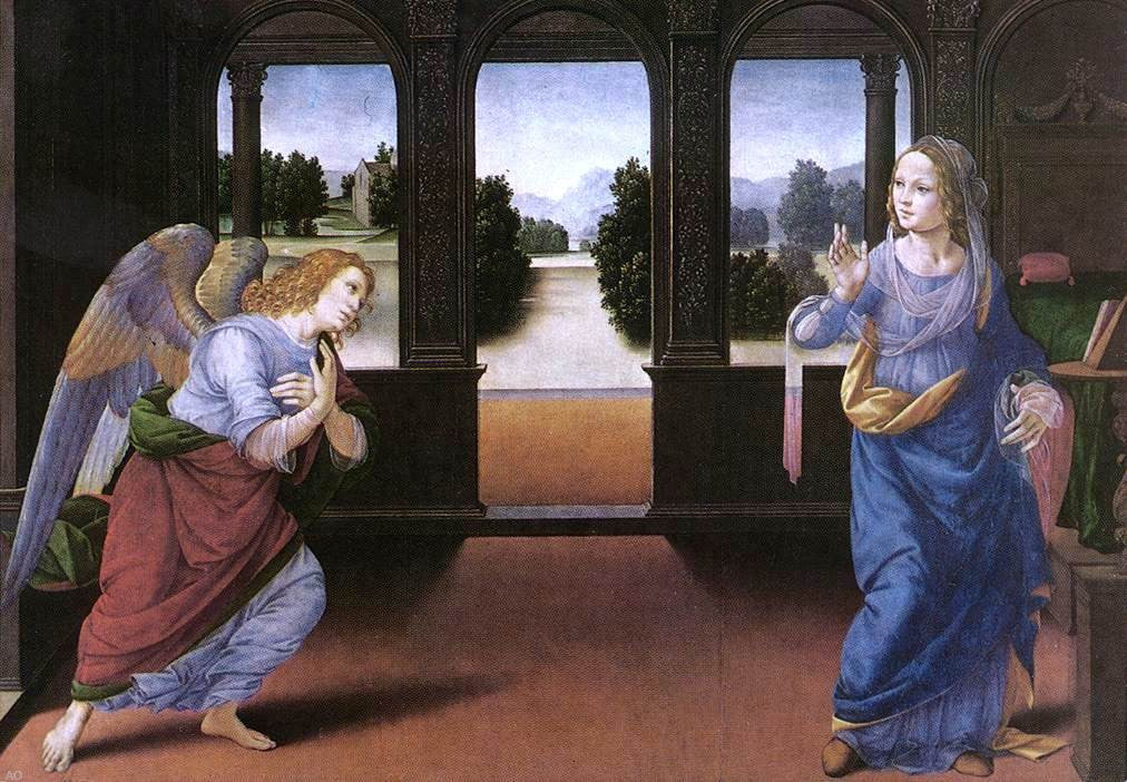 Lorenzo Di Credi Annunciation (detail) - Canvas Print