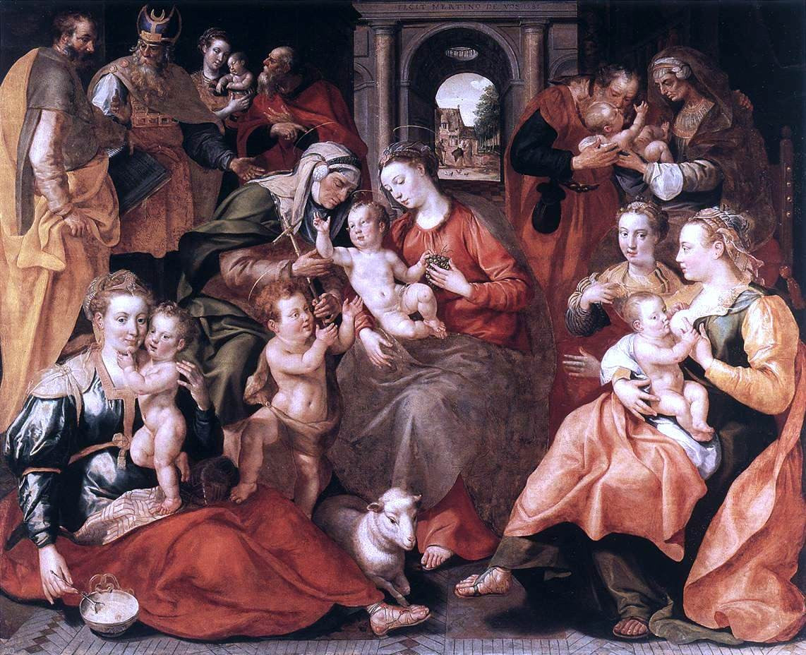 Marten De Vos The Family of St Anne - Canvas Print