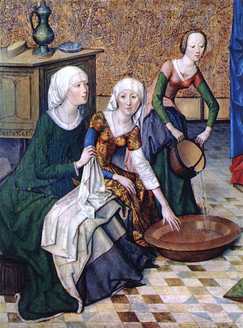Master the Virgin The Birth of Mary (detail) - Canvas Print