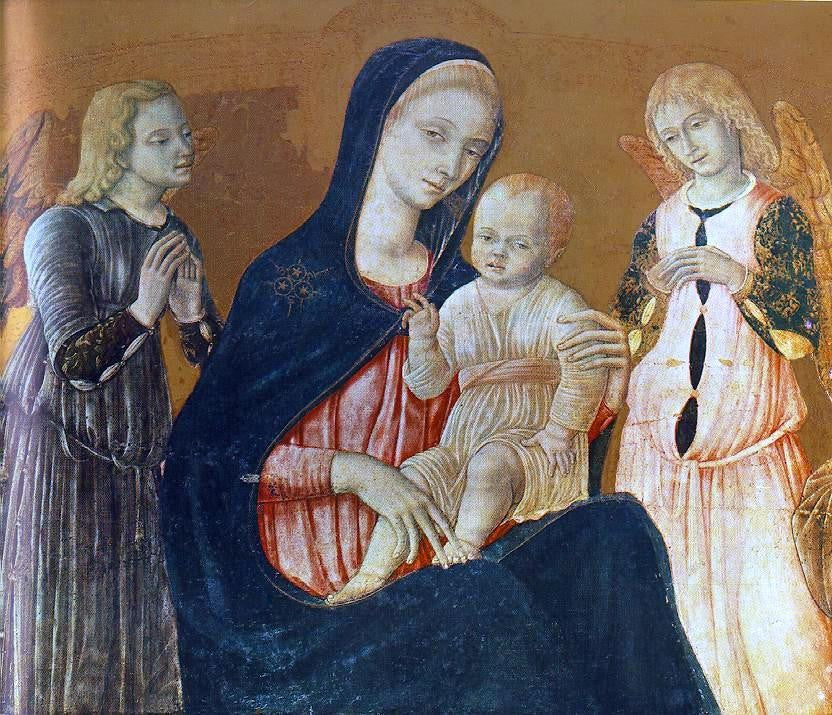 Matteo Di Giovanni Madonna with Child and Two Angels - Canvas Print