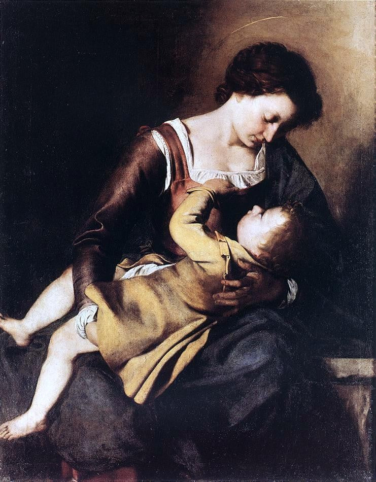 Orazio Gentileschi Madonna - Canvas Print
