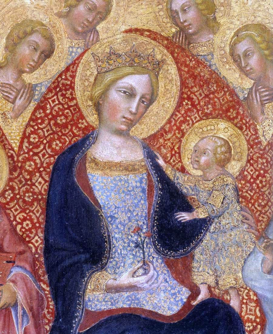 Paolo Di Giovanni fei Virgin and Child Enthroned (detail) - Canvas Print