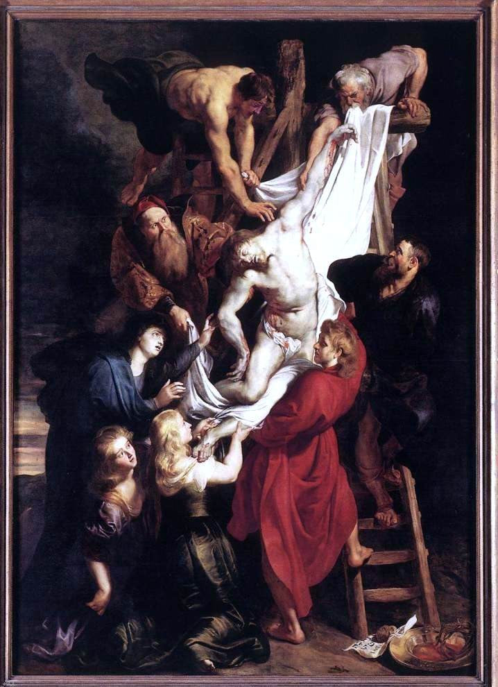 Peter Paul Rubens Descent from the Cross (central panel) - Canvas Print