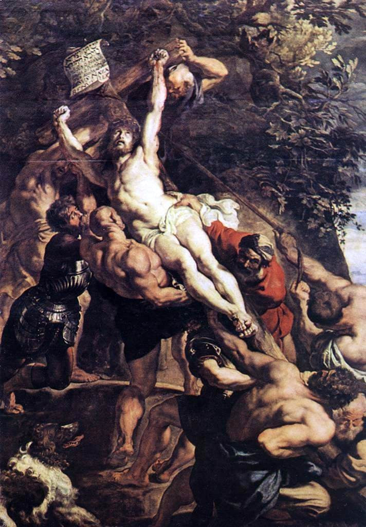 Peter Paul Rubens Raising of the Cross (detail) - Canvas Print
