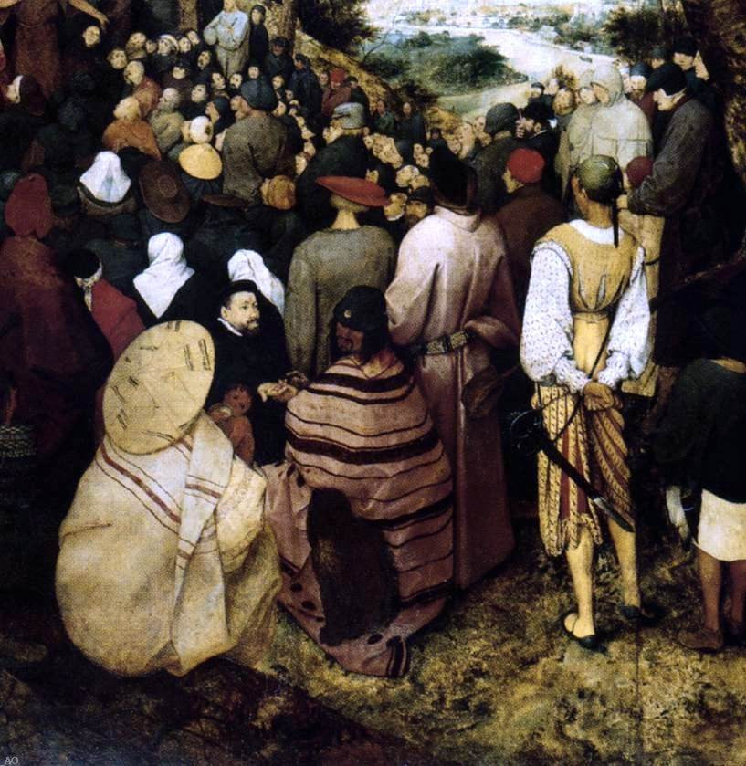 The Elder Pieter Bruegel The Sermon of St John the Baptist (detail) - Canvas Print