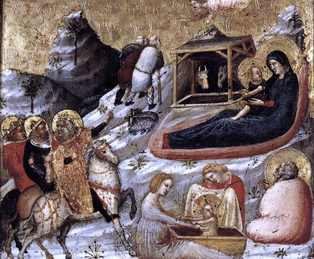 Pietro Da Rimini The Nativity and Other Episodes from the Childhood of Christ - Canvas Print