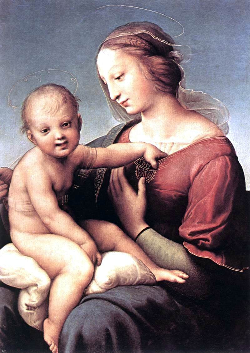 Raphael Madonna and Child (The Large Cowper Madonna) - Canvas Print