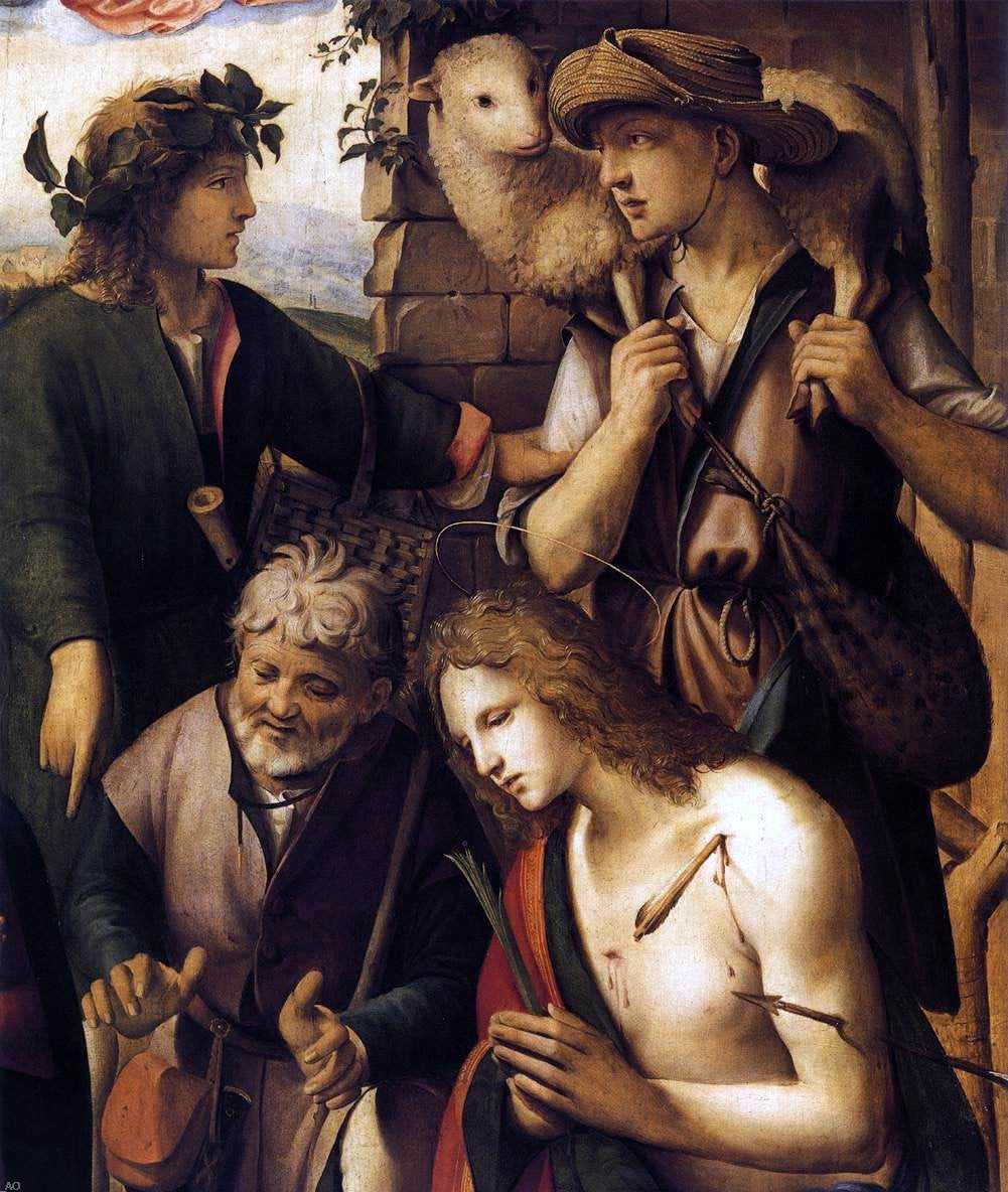 Ridolfo Ghirlandaio Adoration of the Shepherds (detail) - Canvas Print