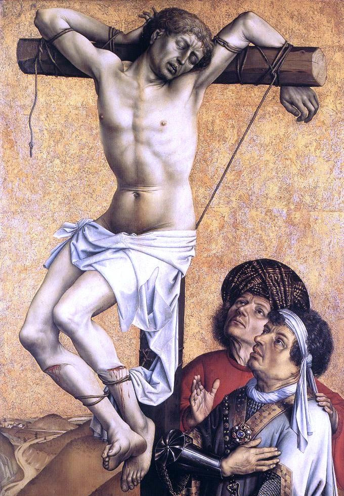 Robert Campin The Crucified Thief - Canvas Print