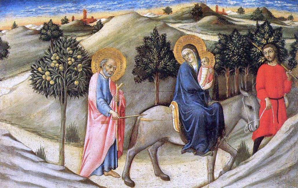 Sano Di Pietro Flight to Egypt - Canvas Print