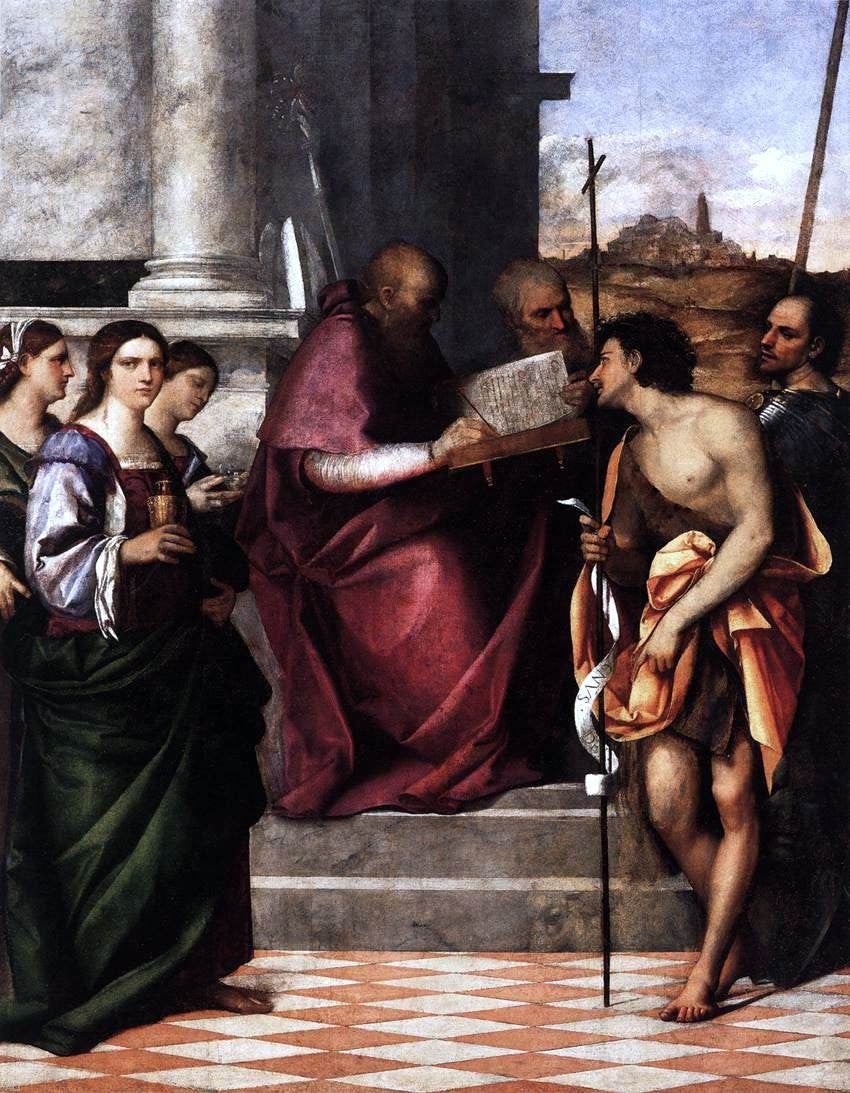 Sebastiano Del Piombo San Giovanni Crisostomo Altarpiece - Canvas Print