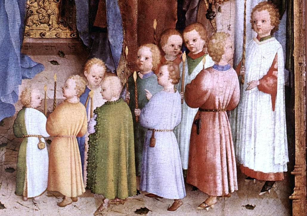 Stefan Lochner Presentation of Christ in the Temple (detail) - Canvas Print