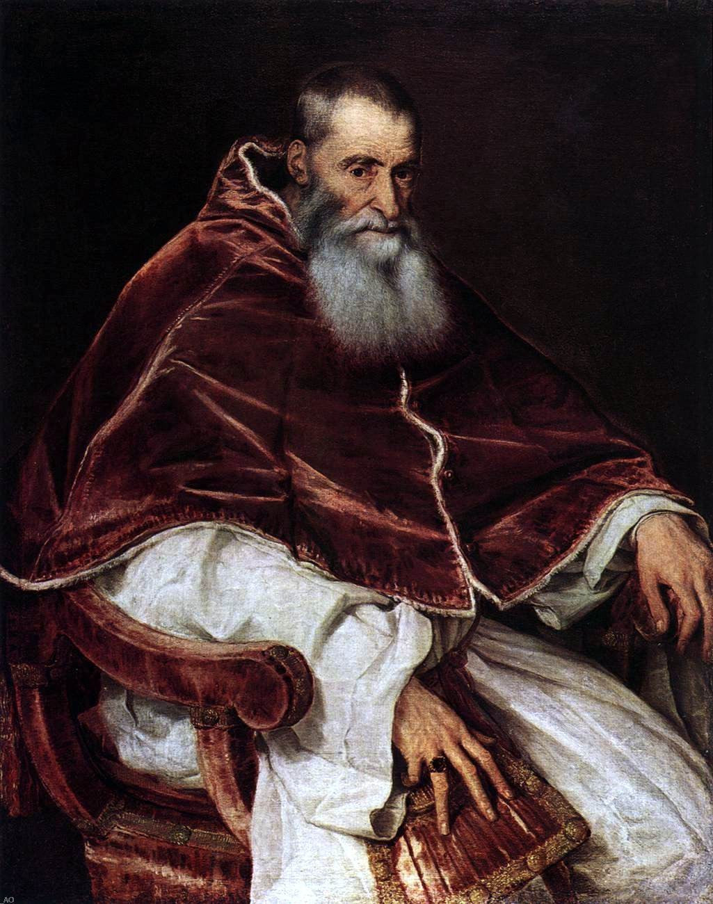 Titian Pope Paul III - Canvas Print