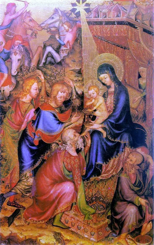 Unknown Painters Masters The Adoration of the Magi (Bargello Diptych) - Canvas Print